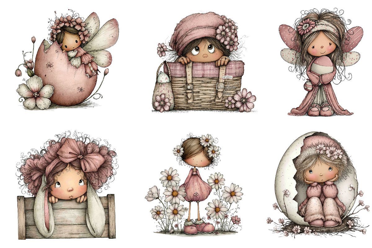 Whimsical Easter Fairy Clipart, an Illustration by Dream Creation (Photo 4 of 7)