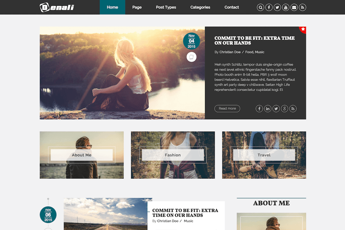 Denali - Professional Blogging Theme, a WordPress Template by CIAOThemes (Photo 2 of 4)
