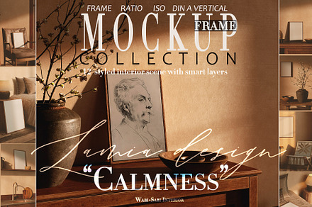 Calmness room Frame Mockups Vertical, a Household Mockup by LAMIA DESIGN