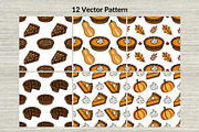 Fall Pies: Patterns & Clipart Set, a Food Illustration by Elatedowl (Thumbnail 2 of 12)