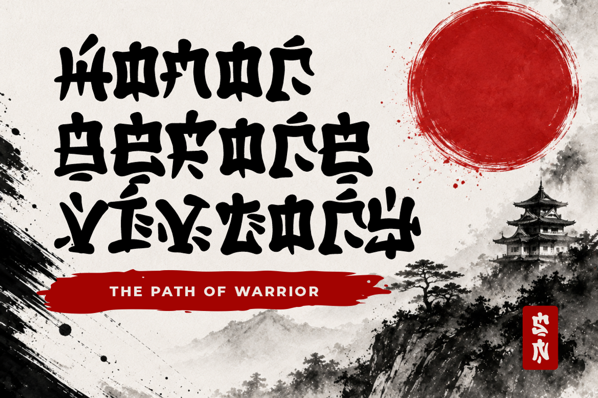 Bushido Stroke Japanese Brush Font, a Font by PutraCetol Studio (Photo 3 of 5)