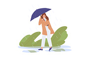 Abnormal weather conditions set, a Person Illustration by Good Studio (Thumbnail 3 of 11)