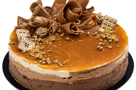 Tricolour chocolate mousse cake, a Background Photo by Grafvision photography