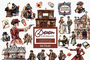 Crime scene clipart bundle, a Person Illustration by Invite to Clipart