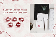Kisses Valentine vector clipart, a Pattern Graphic by Zeukaa (Thumbnail 2 of 5)