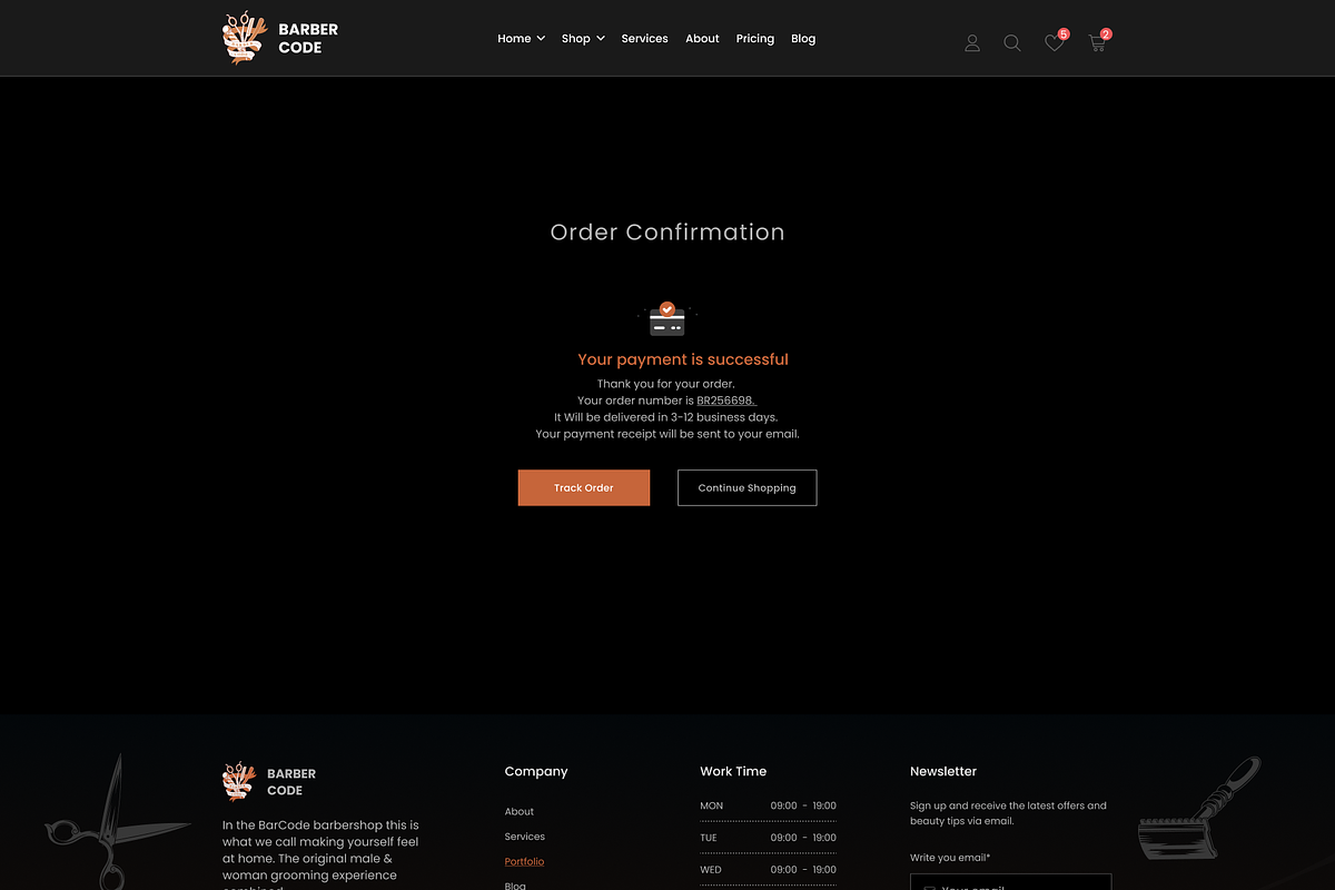 Barber Shop & eCommerce UI Template, an UI Kit Template by ReformedTech (Photo 12 of 26)
