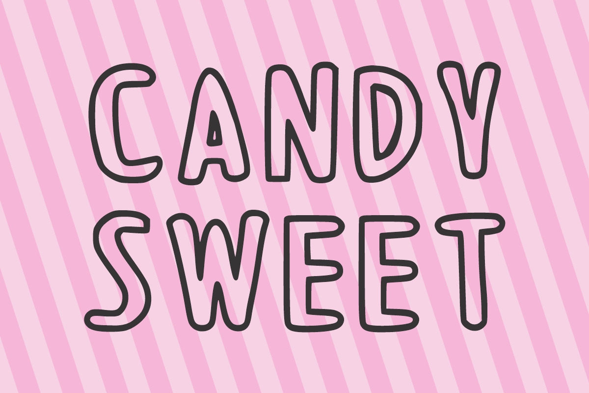 Pink Love outline font, a Handwritten Font by Fourteen Letter (Photo 3 of 6)