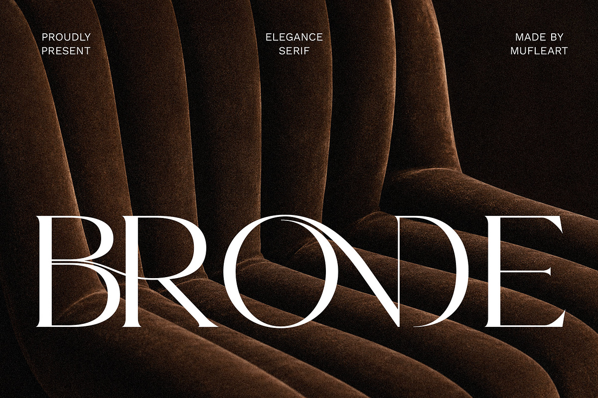 Bronde || Elegant Serif Typeface, a Serif Font by Muflieart (Photo 1 of 11)