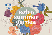 Retro Floral Summer Garden, an Object Illustration by Colden Blue (Thumbnail 1 of 11)