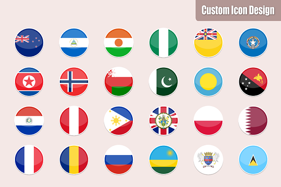 255 Flat Vector World Flag Icons