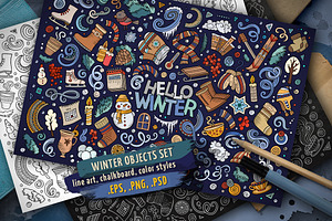 Winter Objects & Elements Set