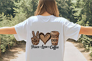 Peace love coffee leopard print glit, an Illustration by CrexoraLab (Thumbnail 3 of 4)