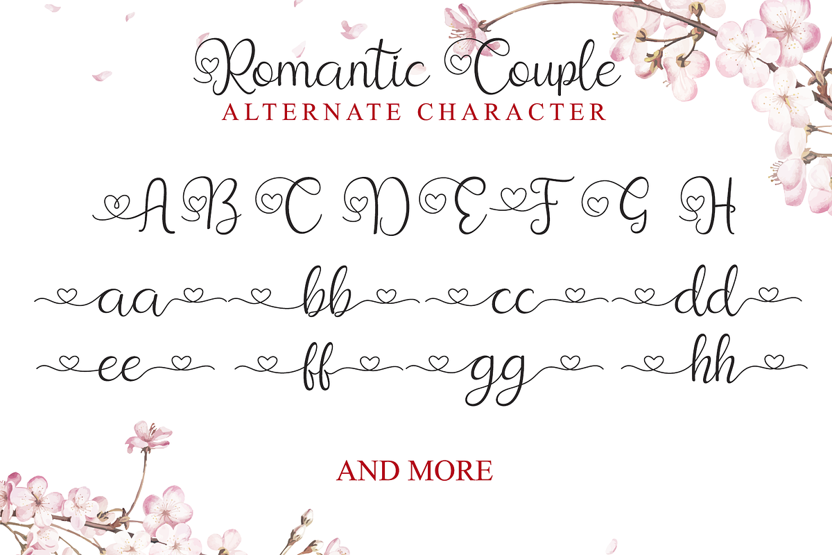 Romantic Couple / modern calligraphy preview 8