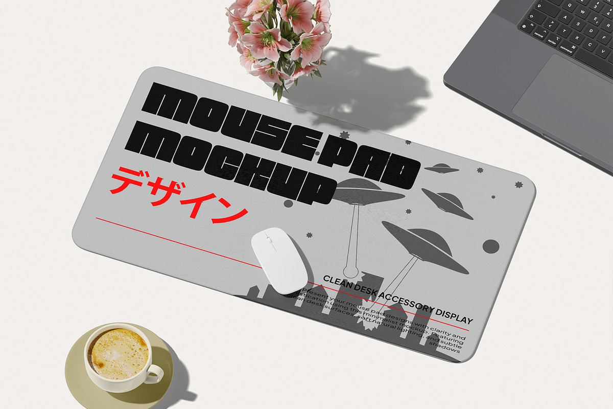Mousepad Mockup, a Merchandise Mockup by Unerispace (Photo 4 of 5)
