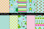 Seamless Frog Patterns, a Pattern Graphic by Melissa Held Designs (Thumbnail 1 of 5)