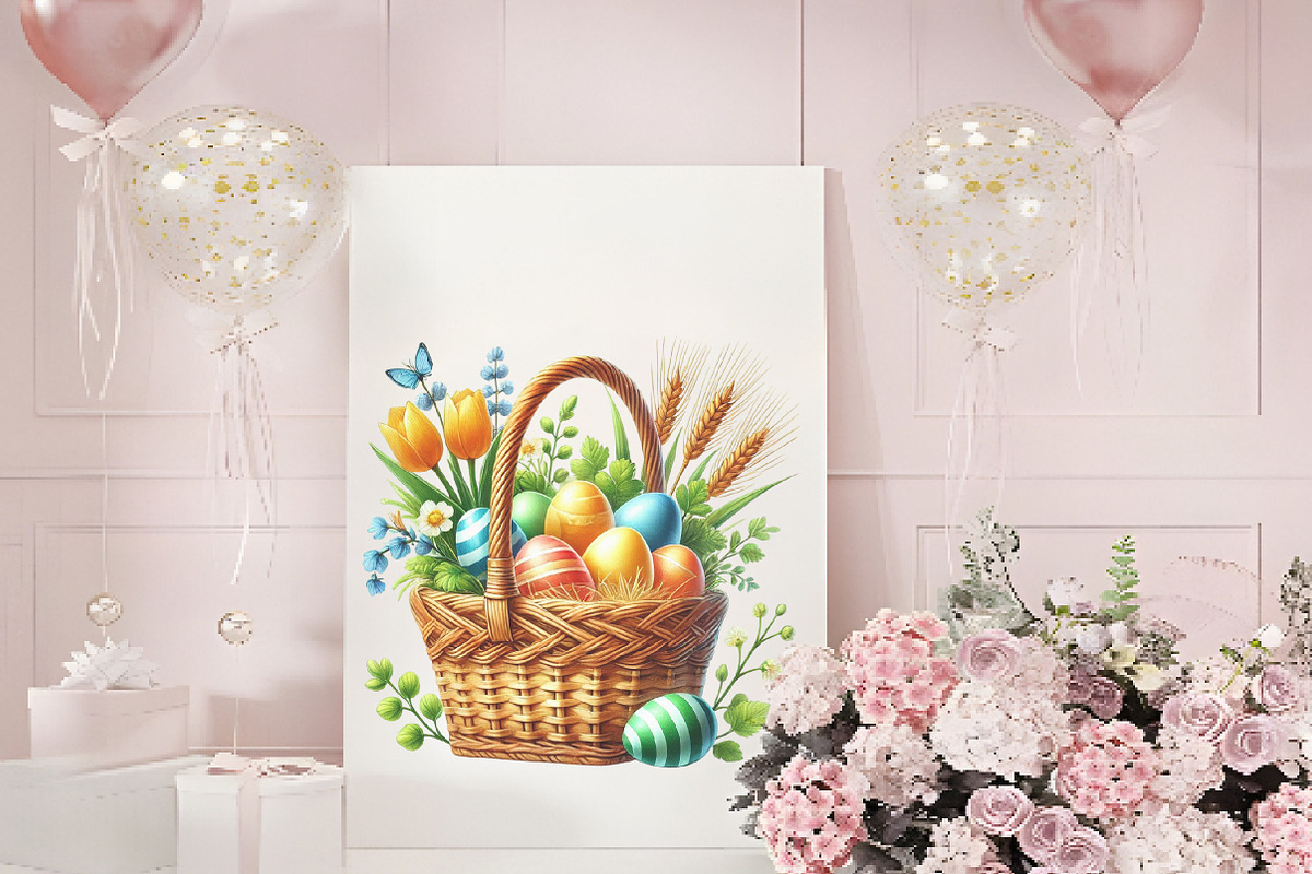 Easter eggs basket sublimation, an Illustration by RobertsArt (Photo 5 of 7)