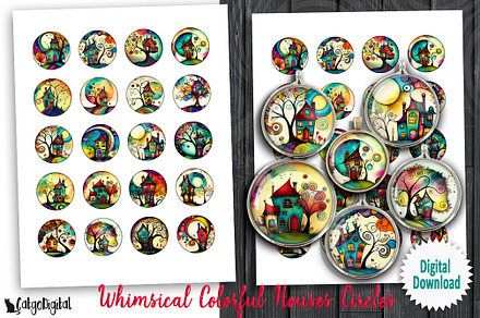Whimsical Colorful Houses Printables