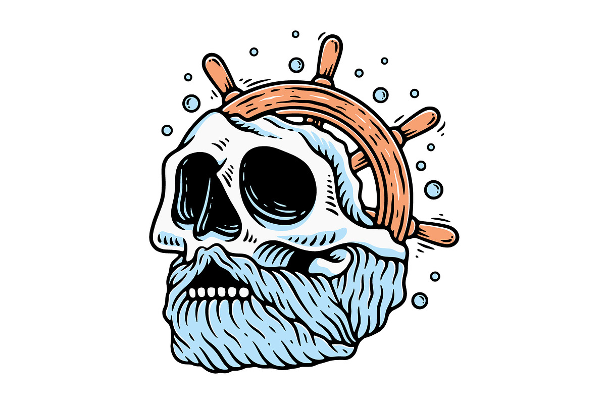 Captain Skull Illustration, an Object Illustration by Decoconio Design (Photo 3 of 3)