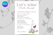 Lets wine Bachelorette schedule plan, an Invitation Template by EvaTemplates (Thumbnail 3 of 4)