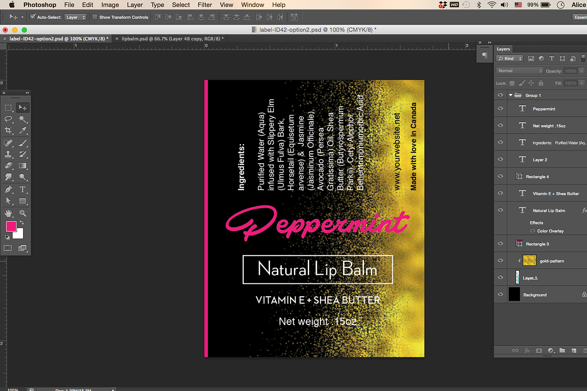 Lip balm label Template-id042, a Stationery Template by AIW SOLUTIONS (Photo 3 of 4)