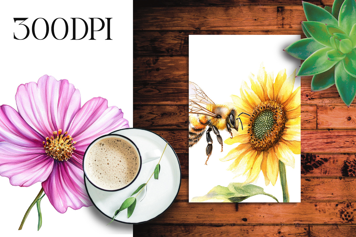 Watercolor Flower Clipart, an Illustration by Libby Wishes (Photo 3 of 6)