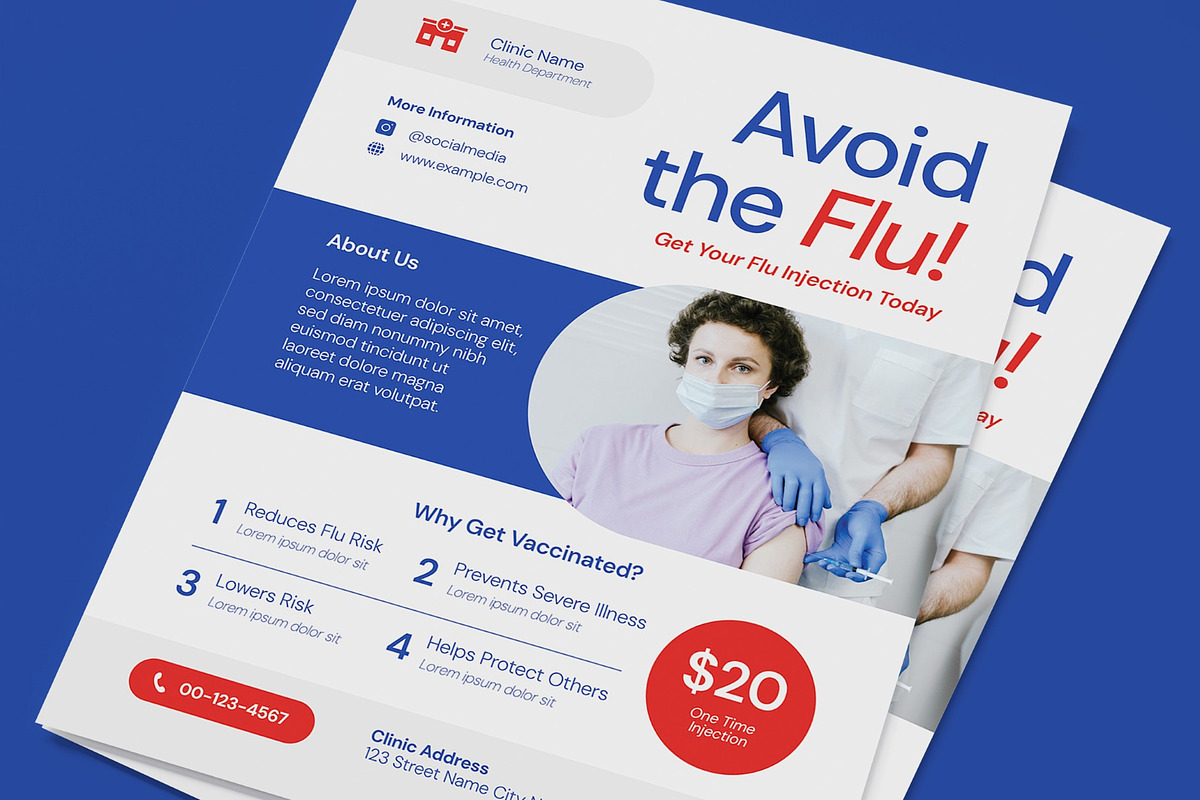 Avoid The Flu Flyer, a Flyer Template by graphicook (Photo 2 of 3)