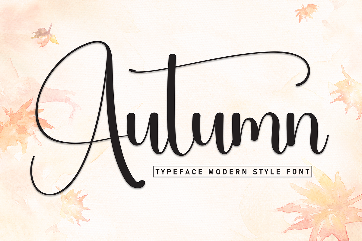 Autumn | Script Font, a Handwritten Font by Scratchones (Photo 1 of 9)