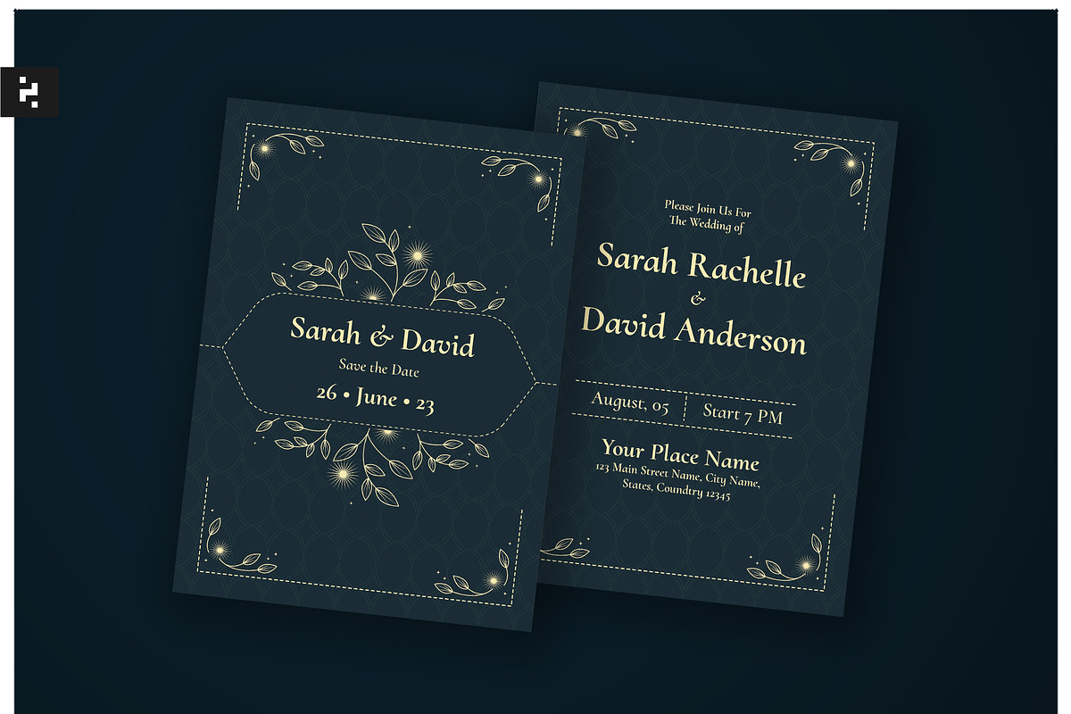Elegant Floral Wedding Invitation, an Invitation Template by Neermana (Photo 1 of 4)