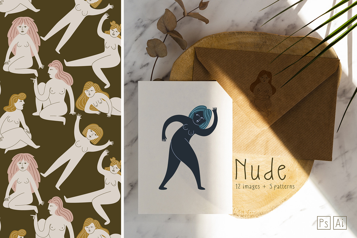 Nude, a Healthcare Illustration by Chikovnaya (Photo 1 of 8)