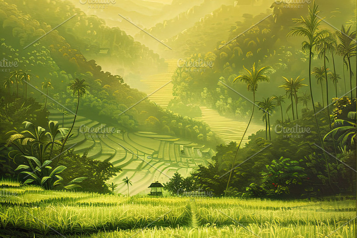 Golden Rice Field at Sunset, a Photo by LOGOCREATIVE (Photo 14 of 29)
