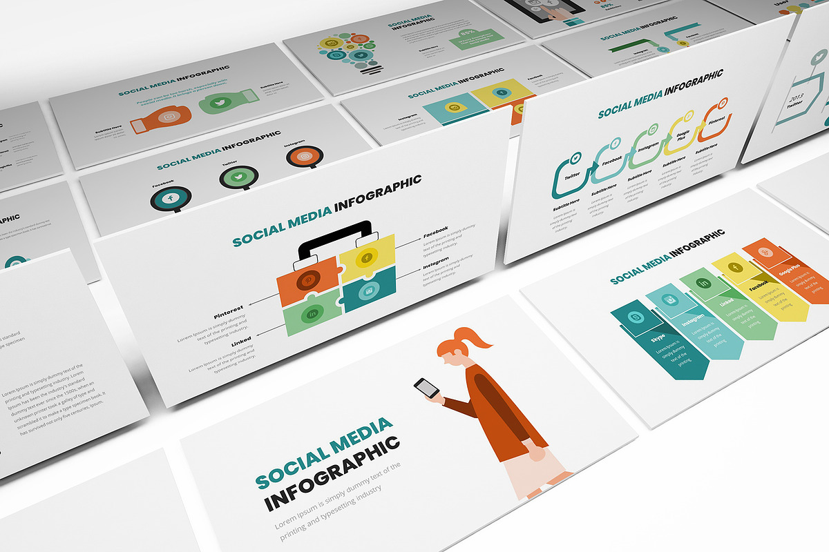 Social Media Infographic Powerpoint, a Presentation Template by ...
