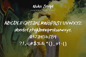 Nuks Handwritten Font Script Brush