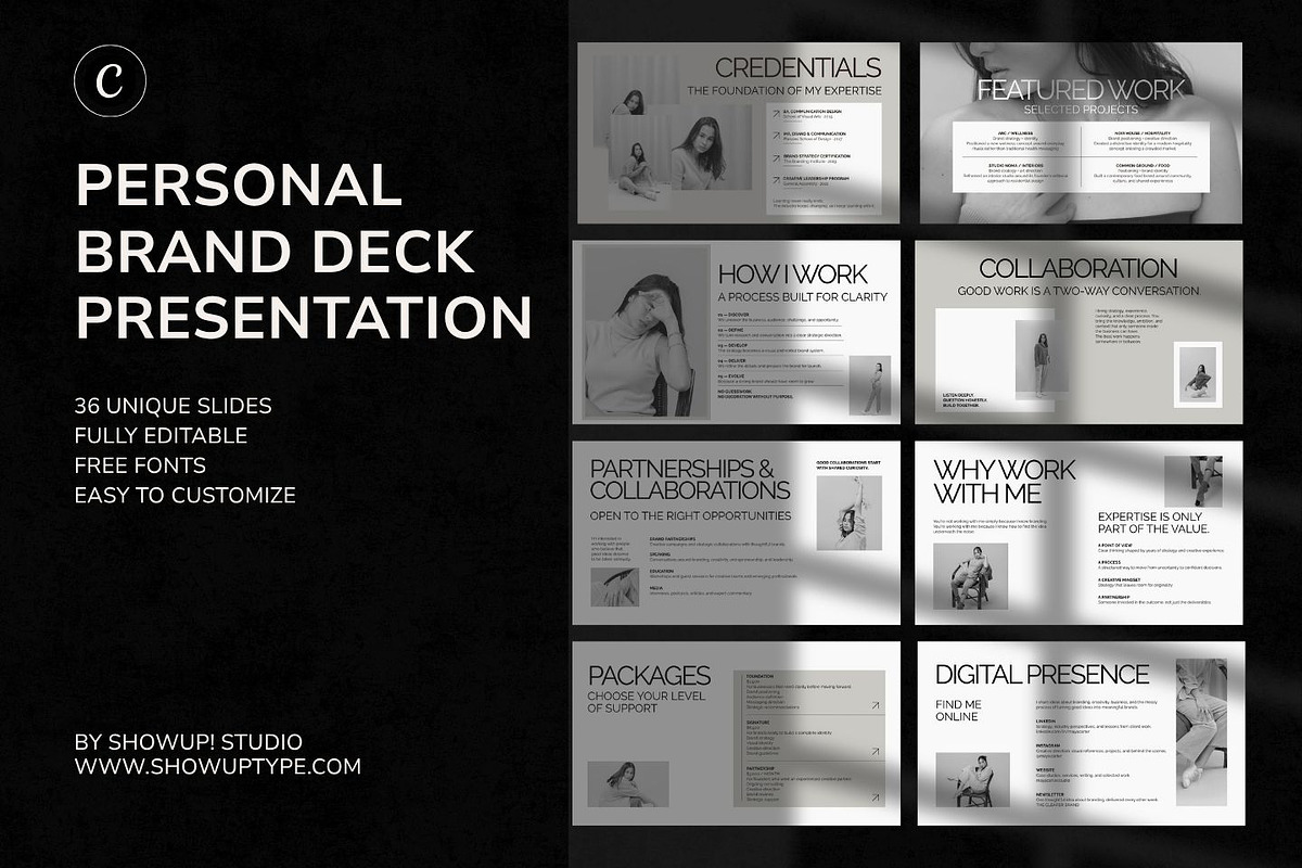 Personal Brand Deck - Canva, a Presentation Template by ShowUp! Studio (Photo 1 of 7)
