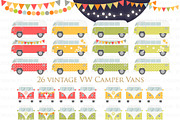 Camping Van, Bug Bus, Red & Green, an Illustration by Mia's Graphic Design (Thumbnail 6 of 11)