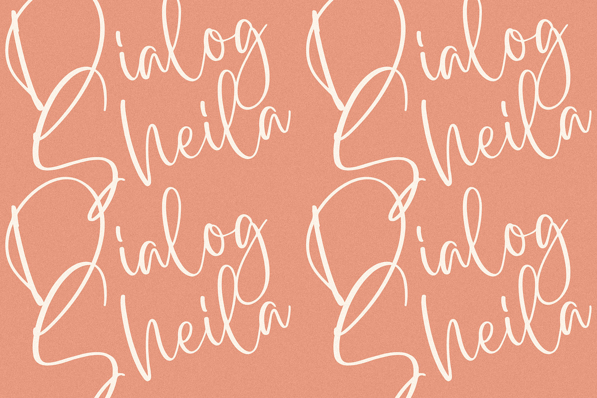 Dialog Sheila, a Script Font by Integritype Studio (Photo 7 of 11)