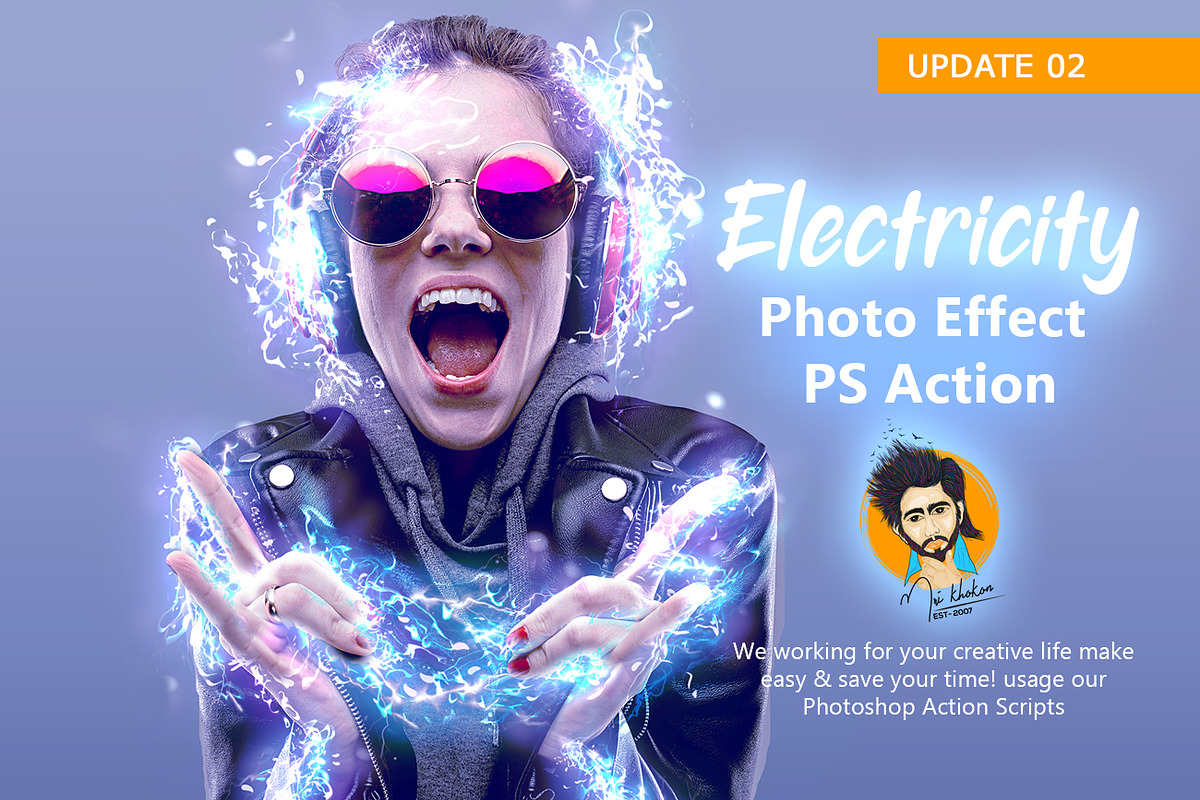 Electricity Photo Effect PS Action, an Action Add-On by MRI STUDIO (Photo 1 of 14)