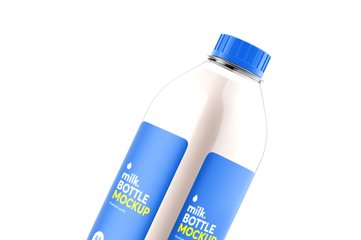 Realistic Milk Bottle Mock-up, a Print Template by Propex (Photo 6 of 9)