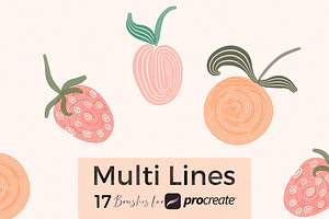 Multi Lines Procreate Brushes