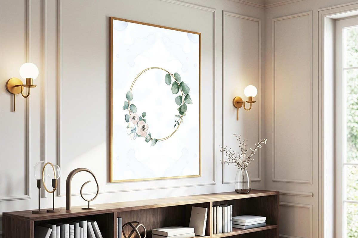 Eucalyptus Wreath Printable Art, a Decorative Illustration by DesignDevisers (Photo 5 of 6)