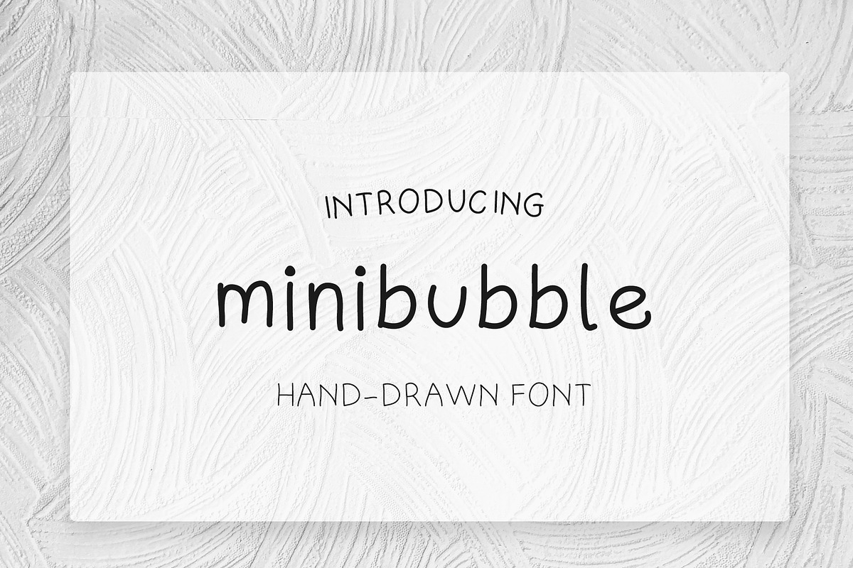 Minibubble Handwritten Classic Font, a Script Font by Character (Photo 1 of 3)