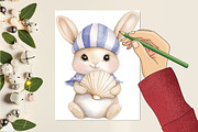 Watercolor Coastal Baby Clipart PNG, a Seasonal Illustration by CitraGraphics (Thumbnail 5 of 6)
