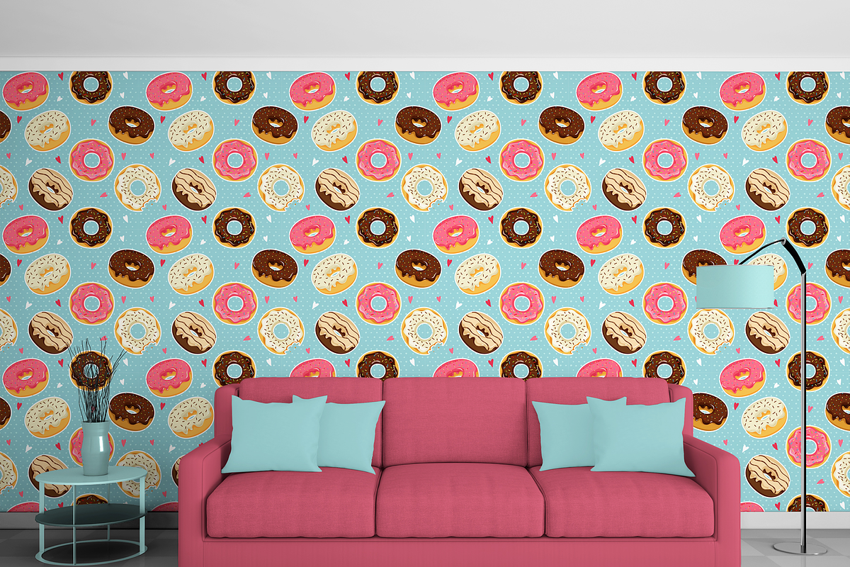 Cute donuts with colorful glazing, a Background Graphic by martynmarin (Photo 9 of 11)