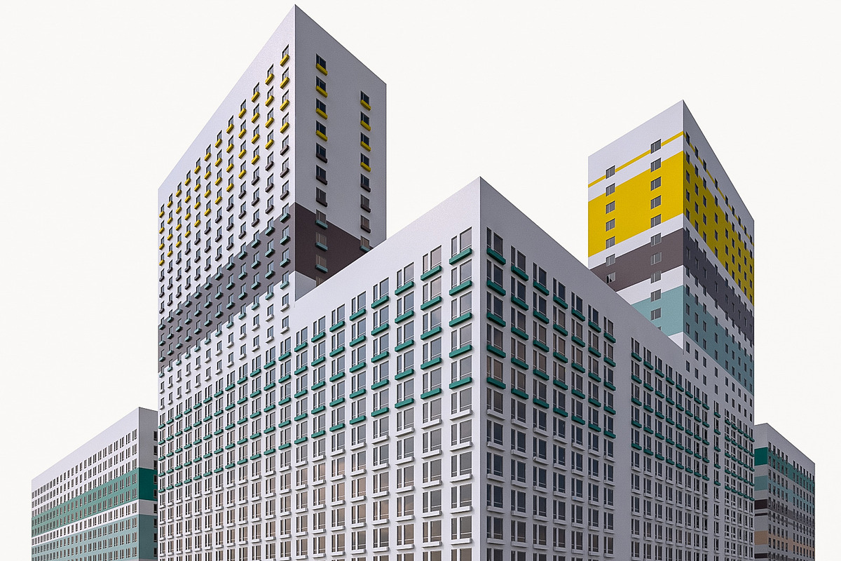Residential Complex Buildings, an Architecture 3D Model by 3DNUTS (Photo 6 of 12)