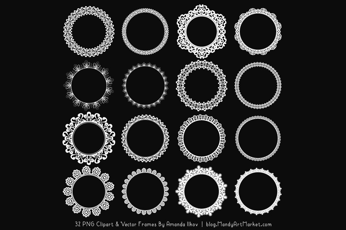 White Round Lace Frames, an Illustration by Amanda Ilkov (Photo 2 of 3)