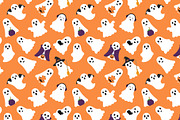 Cute halloween ghost pattern, a Pattern Graphic by Yayasya (Thumbnail 3 of 3)