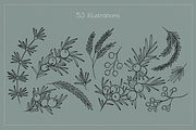 Winter line drawing collection, an Illustration by Anna.Klets (Thumbnail 4 of 12)