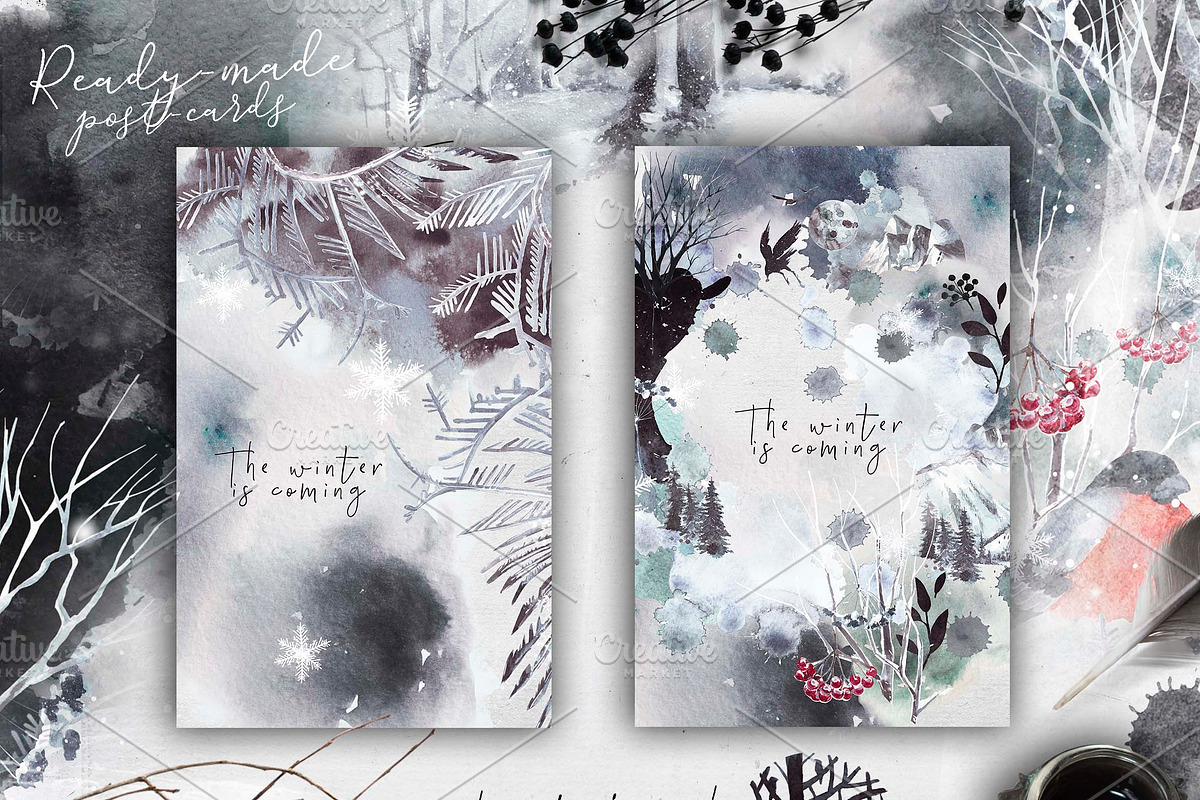 Winter fall bundle. all in 1, an Animal Illustration by Alisa Mikibith Art (Photo 24 of 30)