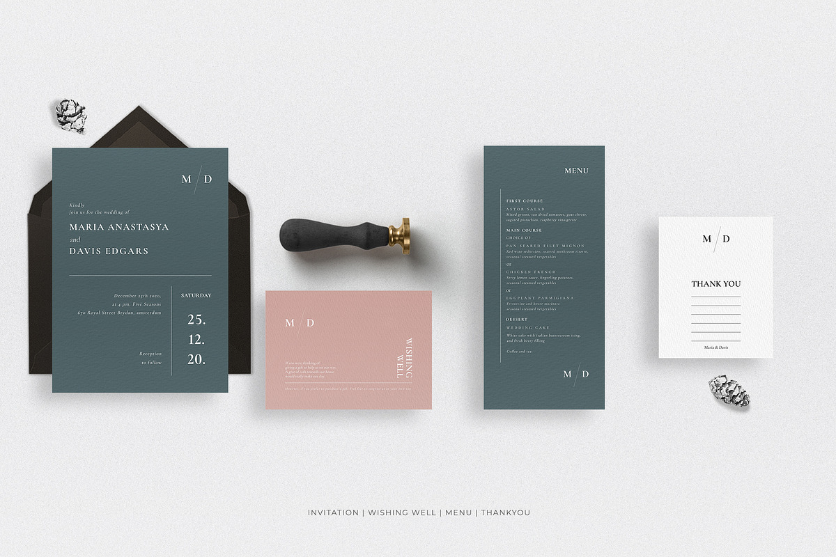 Minimal Invite Wedding Set, an Invitation Template by Azka Creative (Photo 2 of 7)