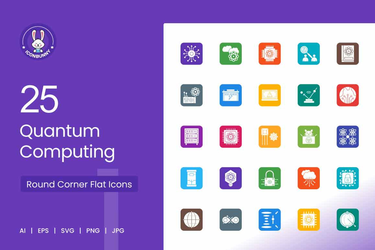 25 Quantum Computing Icons, an Icon by IconBunny (Photo 1 of 2)