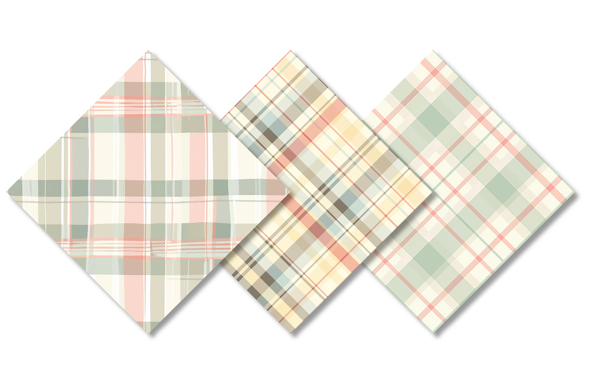 Pastel Plaid Seamless Pattern Bundle, a Pattern Graphic by Canvas Craft (Photo 9 of 9)